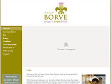 Tablet Screenshot of borvehousehotel.co.uk